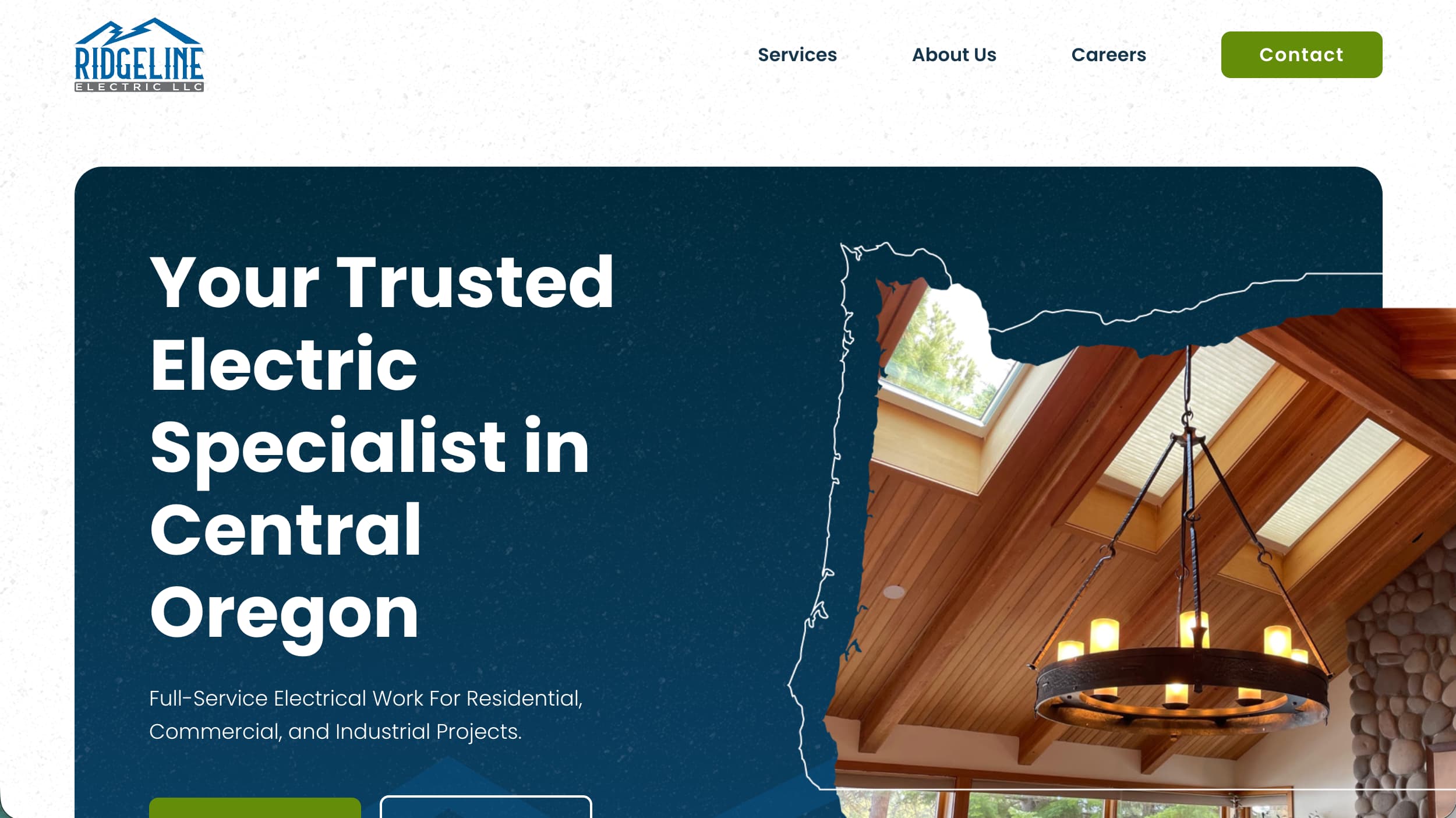 Ridgeline Electric electrician website example