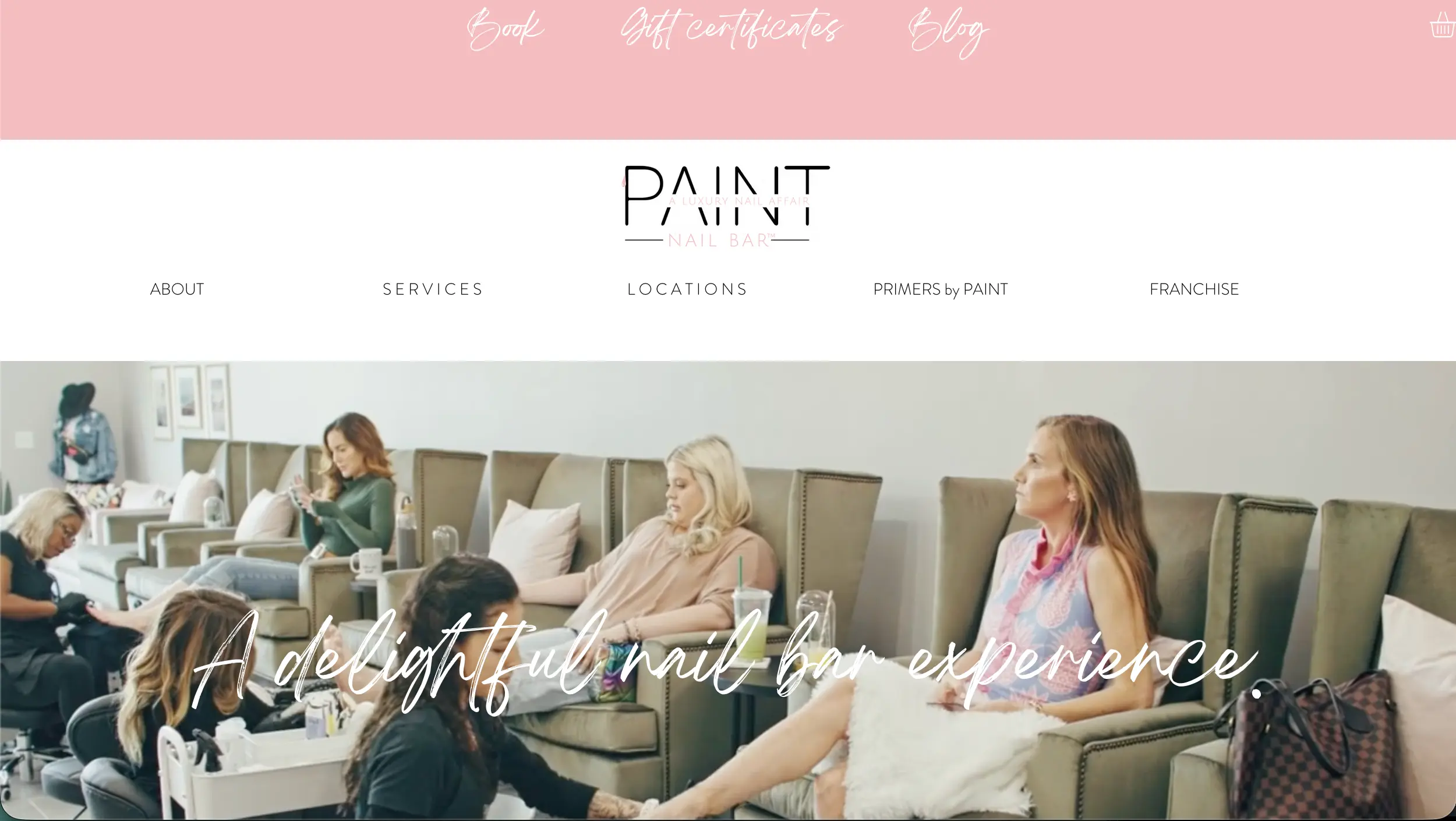 PAINT Nail Bar website example