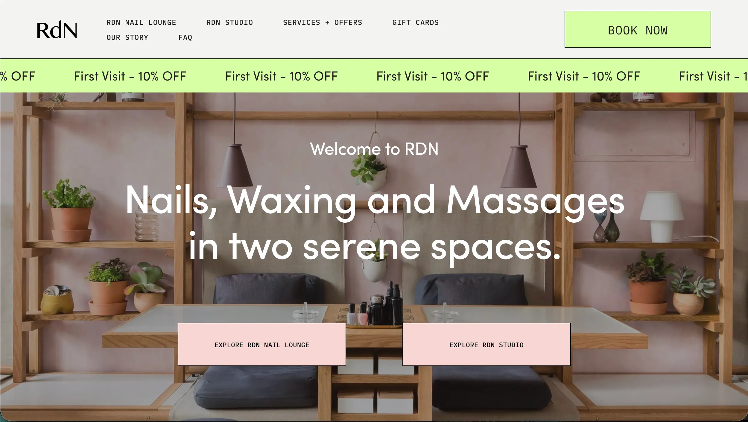 Ruchki da Nozhki nail salon website example