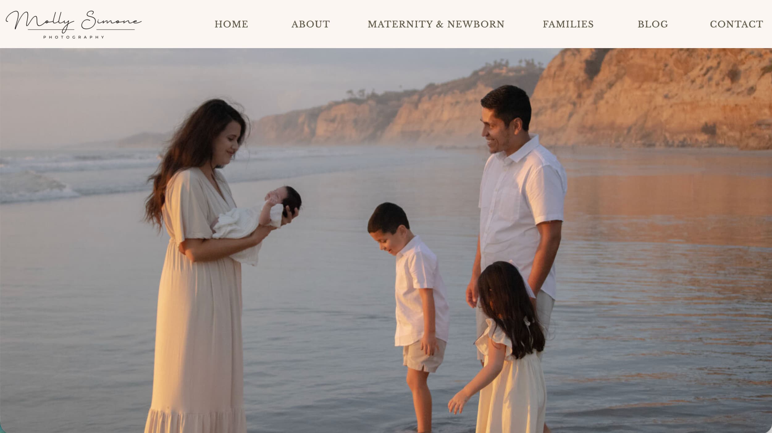 Molly Simone Photography newborn photographer website example