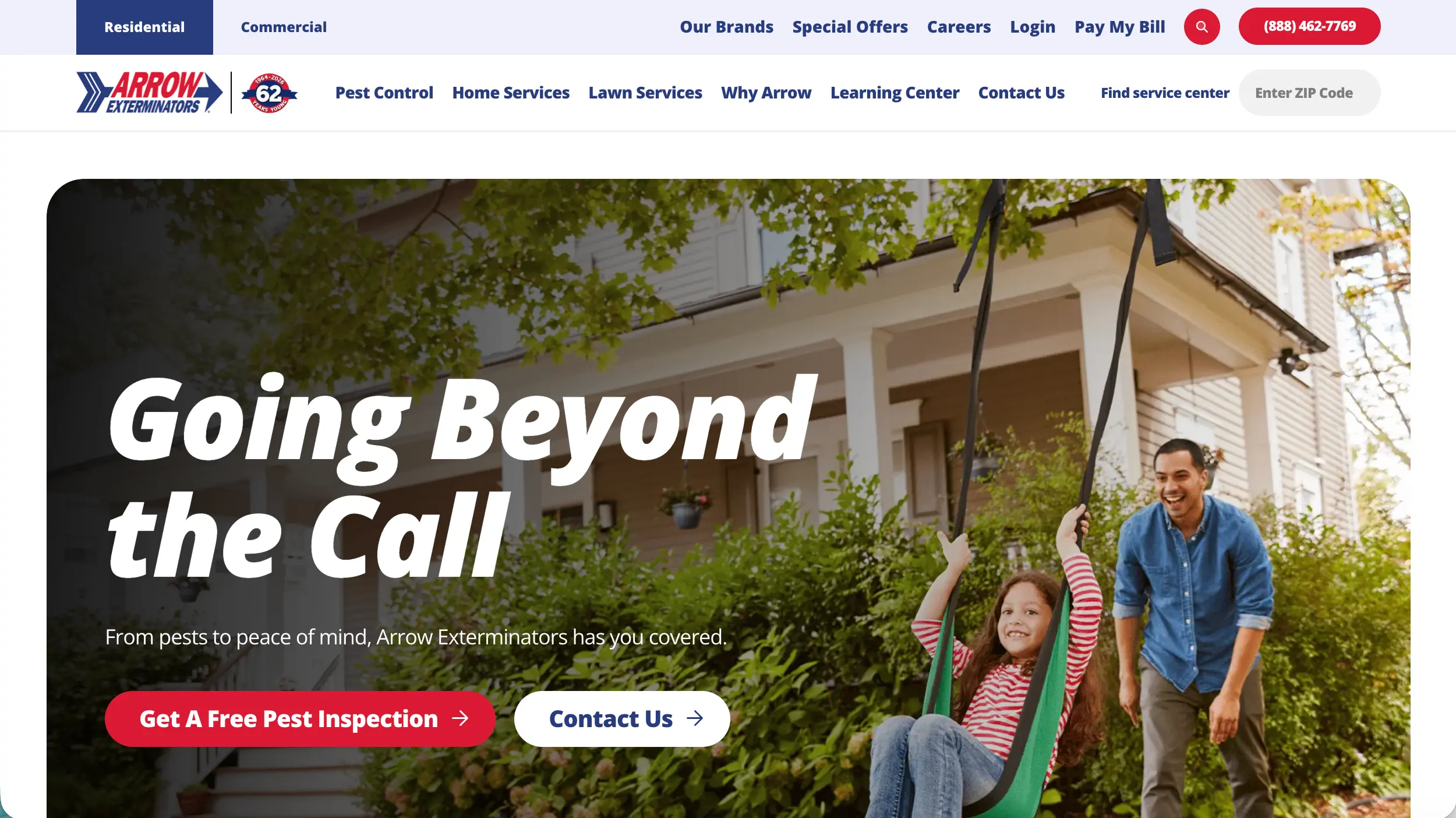 Arrow Exterminators pest control website example