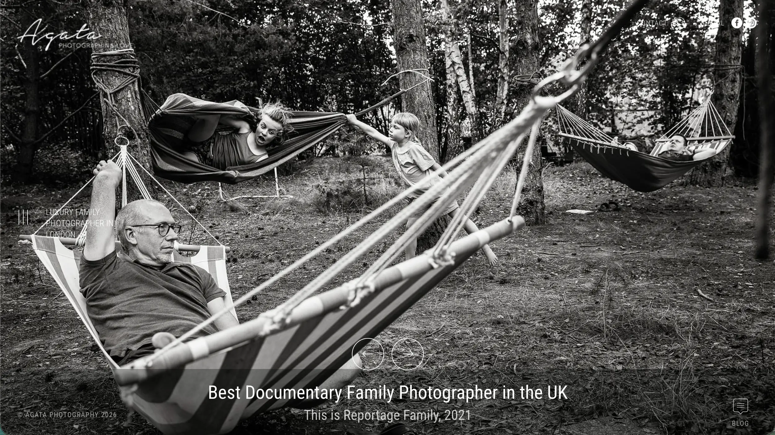 Agata Photography family photographer website example